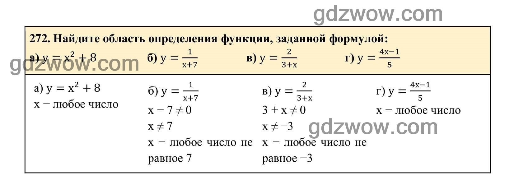 Упражнение 272 - ГДЗ по Алгебре 7 класс Учебник Макарычев (решебник) - GDZwow