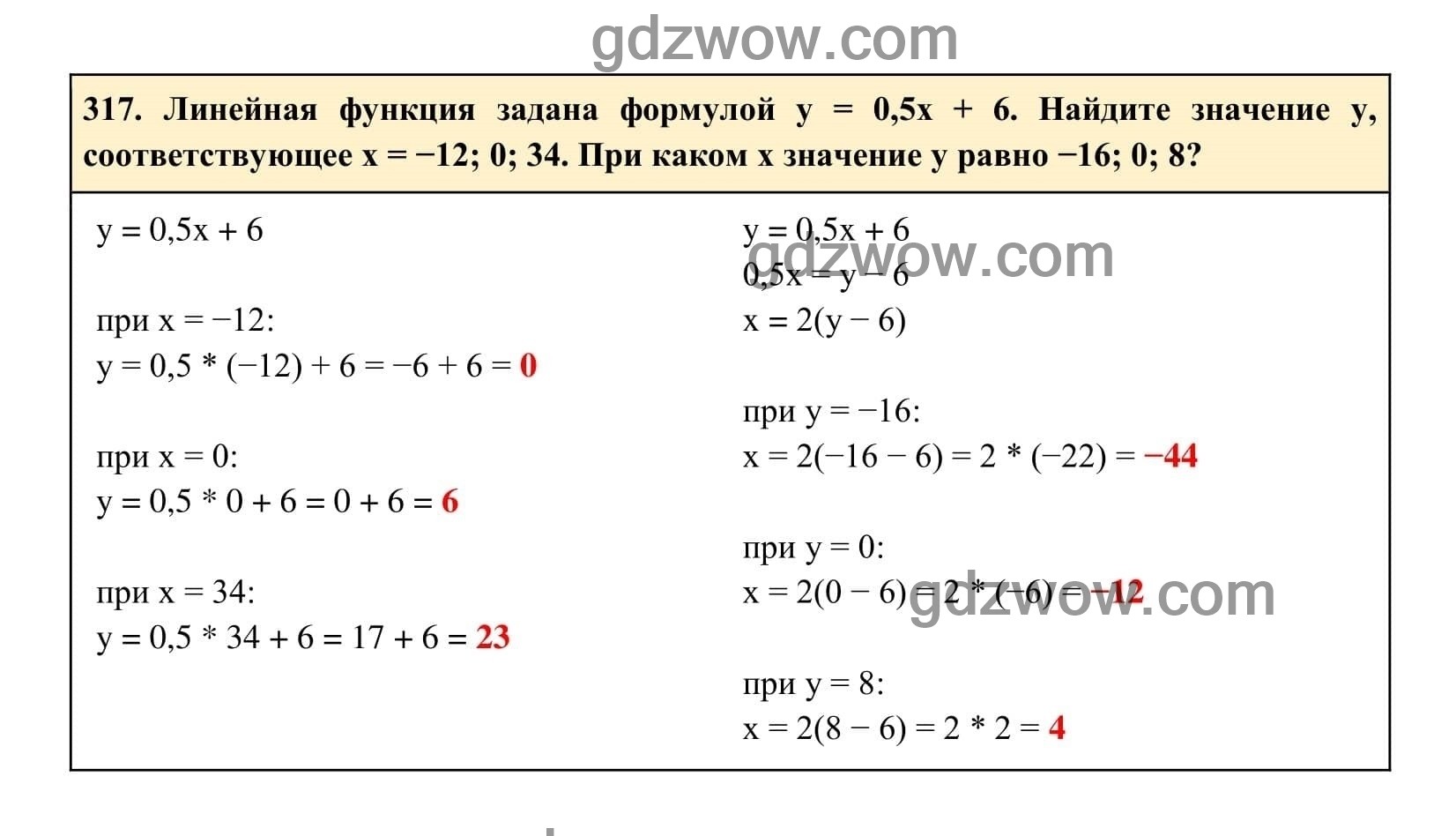 Упражнение 317 - ГДЗ по Алгебре 7 класс Учебник Макарычев (решебник) - GDZwow