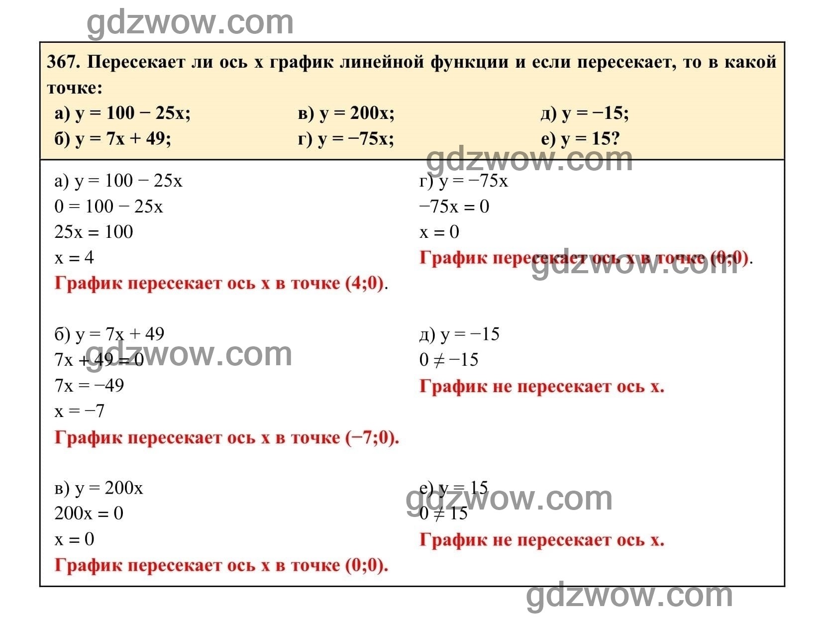 Упражнение 367 - ГДЗ по Алгебре 7 класс Учебник Макарычев (решебник) - GDZwow