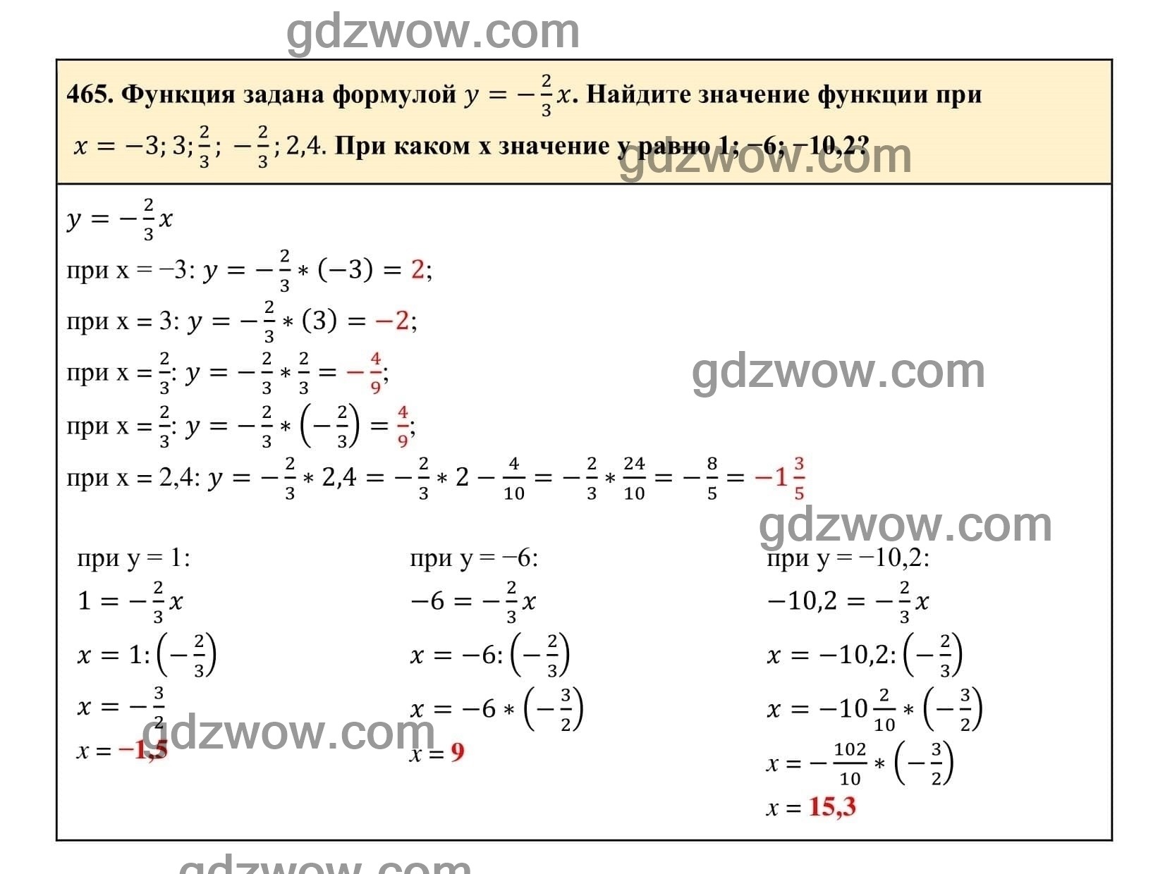 Упражнение 465 - ГДЗ по Алгебре 7 класс Учебник Макарычев (решебник) - GDZwow