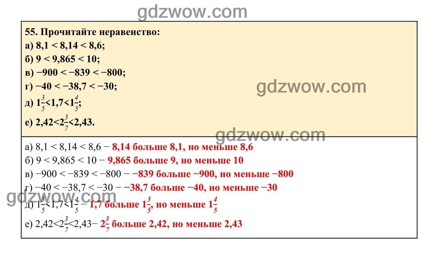 Упражнение 55 - ГДЗ по Алгебре 7 класс Учебник Макарычев (решебник) - GDZwow