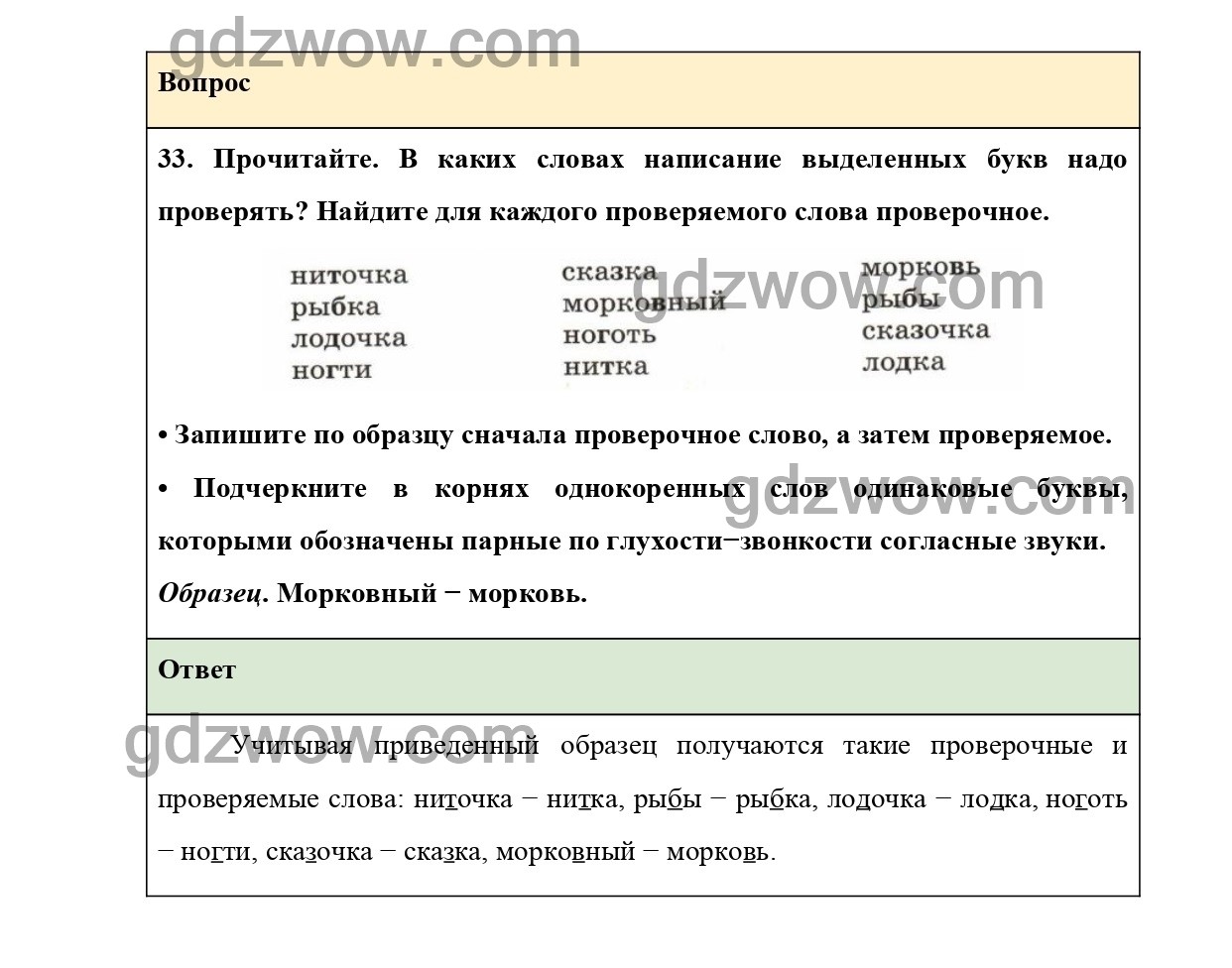 Поле проверочное слово 2 класс