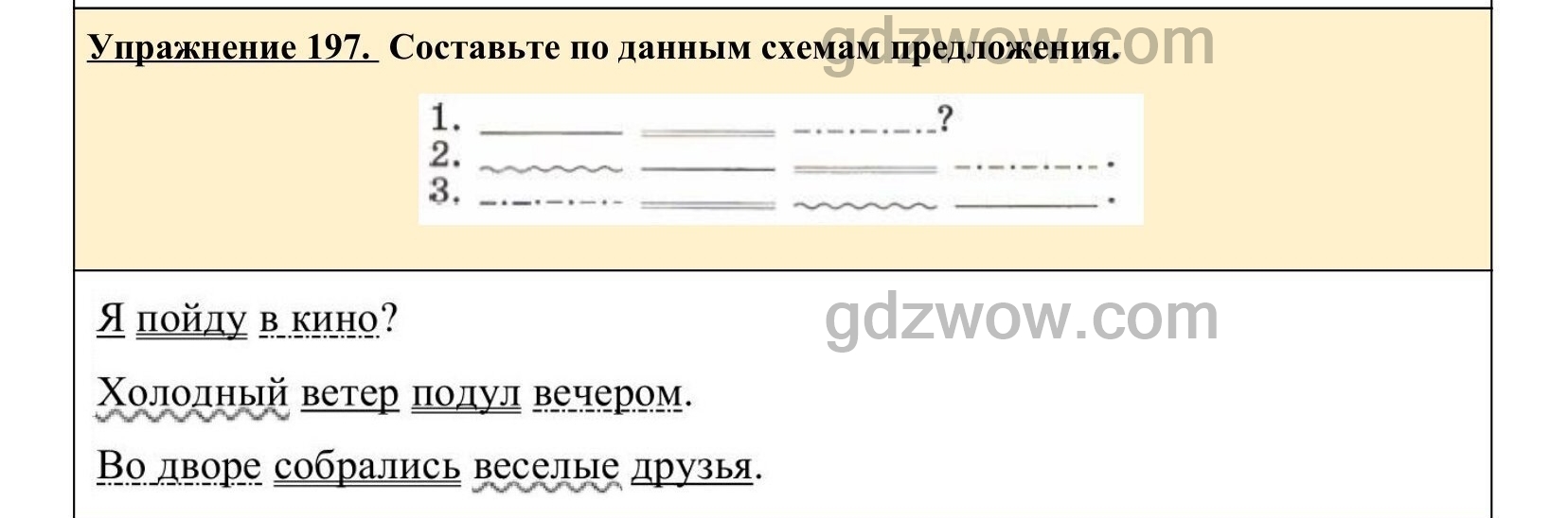 Составьте по данным схемам предложения упр 202