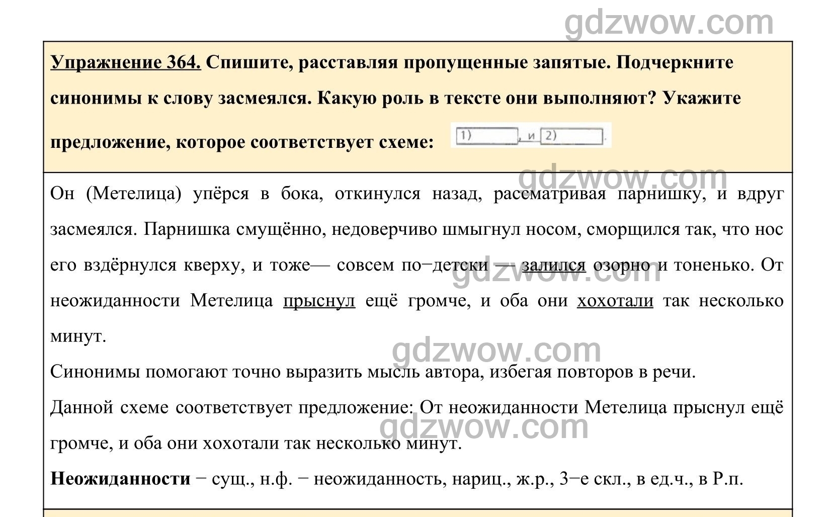 Упражнение 364 по русскому языку 7 класс