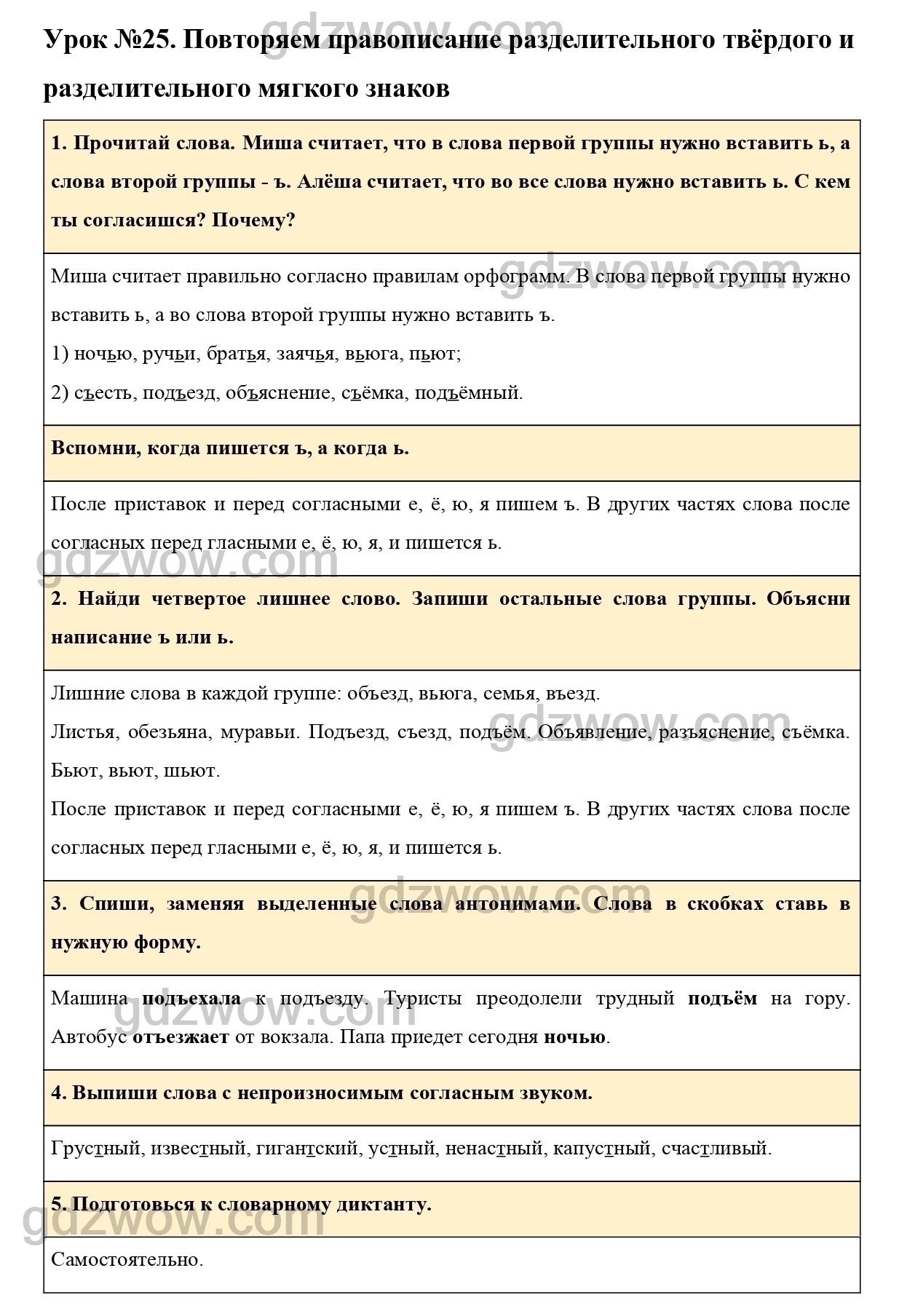 Урок 25 - ГДЗ по Русскому языку для 3 класса Учебник Иванов, Евдокимова,  Кузнецова. Часть 1. (решебник) - GDZwow